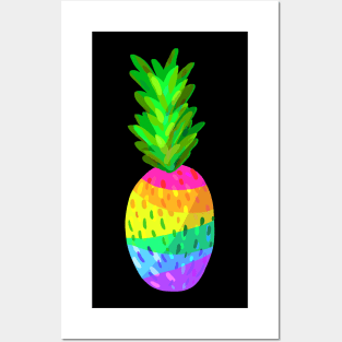 Rainbow Pineapple Posters and Art